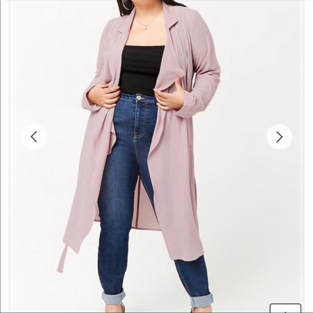 Trench coat style duster